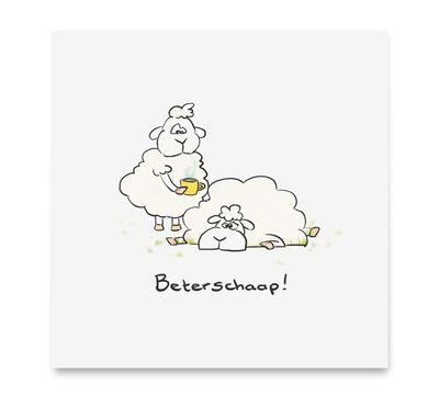 Handgemaakte wenskaart - Beterschaap - Mags Up Your Mind